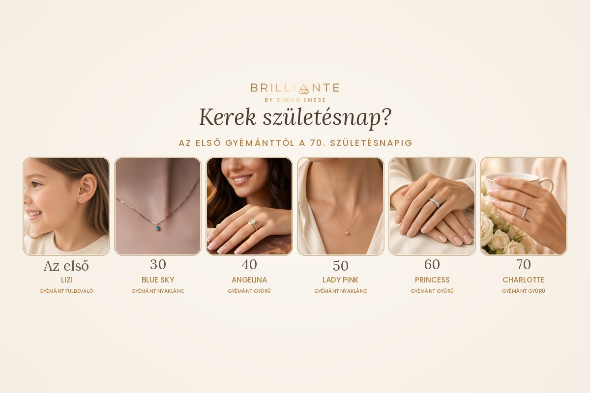 MIT ADJ NEKI EGY KEREK SZÜLETÉSNAPRA? GYÉMÁNT ÉKSZER 30-TÓL 70 ÉVES KORIG   